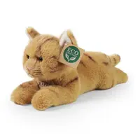 Plyšová kočka ležící hnědá 20 cm ECO-FRIENDLY