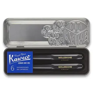 Moleskine Kaweco sada kuličkové pero a plnicí pero, černá