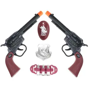 Pistole kovbojské 2ks 20cm s doplňky
