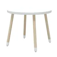 Flexa Dřevěný kulatý stůl pro děti bílý Dots