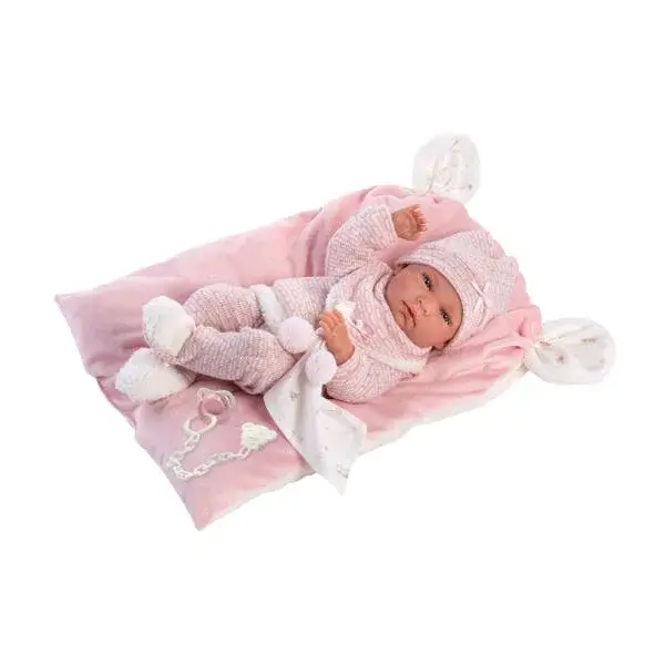 Llorens 73860 NEW BORN HOLČIČKA - realistická panenka miminko s celovinylová tělem - 40cm