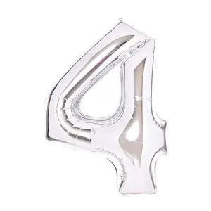 Nafukovací číslice, stříbrné - 4