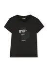 Dětské tričko Karl Lagerfeld černá barva, Z30945