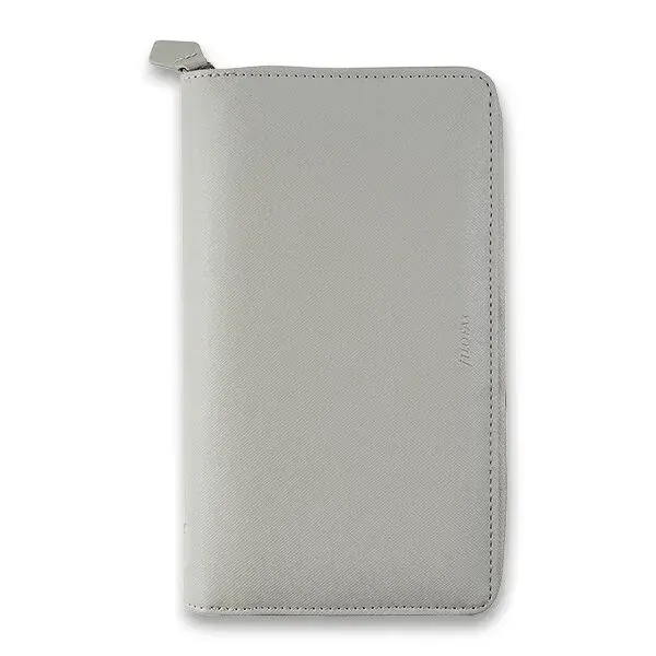 Osobní diář Filofax Saffiano Compact Zip A6 šedý