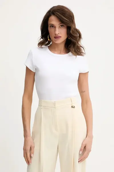 Tričko BOSS Orange dámské, bílá barva, odkrytá záda, 50536871