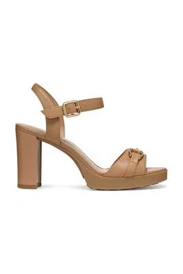 Kožené sandály Geox D WALK PLEASURE 85S hnědá barva, D55B6A 000TU C5000