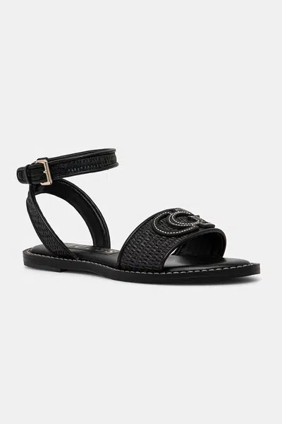 Sandály Guess SIYONA dámské, černá barva, FLJSIY FAB03