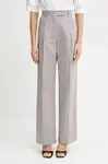 Kalhoty MAX&Co. dámské, šedá barva, jednoduché, high waist, 2516131114200