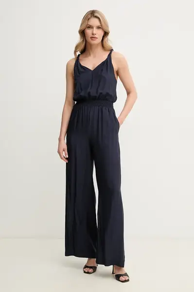 Overal Patrizia Pepe tmavomodrá barva, s výstřihem do v, 2T0081 A057