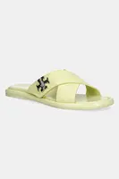 Kožené pantofle Tory Burch T Lock Cross Band Slide