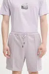 Kraťasy HUGO pánské, fialová barva, 50534647