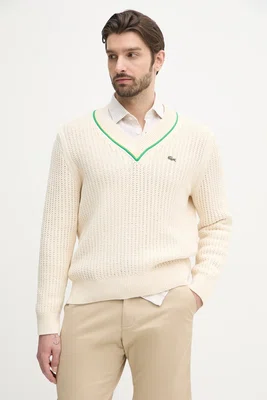 Svetr Lacoste pánský, béžová barva, AH9303