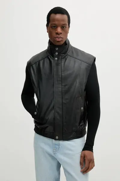 Kožená vesta Versace Jeans Couture