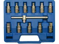 BGS Technic BGS 1017 Zástrčné hlavice 3/8" na olejové vany (Sada 12 dílů)