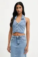 Džínová blůza Answear.LAB dámská, modrá barva, hladká