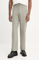 Bavlněné kalhoty A.P.C. jean fergus pánské, zelená barva, ve střihu chinos, COGBJ.M08500