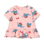 Tričko Konges Sløjd BASIC FRILL TEE GOTS růžová barva, KS103154