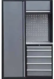 Sestava dílenského nábytku Procarosa PROFI XS-I Pracovní deska: nerezová