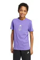 Dětské bavlněné tričko adidas Performance fialová barva, s potiskem, JM8941