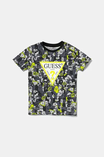 Dětské bavlněné tričko Guess zelená barva, N5YI04 K8HM4