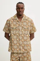 Bavlněná košile Drôle de Monsieur La Chemise Paisley hnědá barva, relaxed, s klasickým límcem, G-SH203-CO189-MS