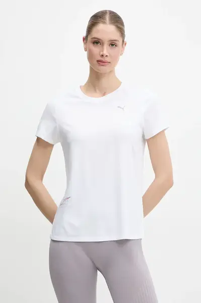 Běžecké tričko Puma dámské, bílá barva, 526659