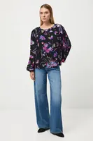 Halenka Medicine dámská, černá barva, vzorovaná