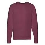 Burgundy men's sweatshirt Lightweight Raglan Sweat Fruit of the Loom