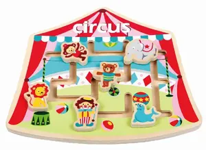 Lelin Dřevěný posouvací labyrint  - Cirkus