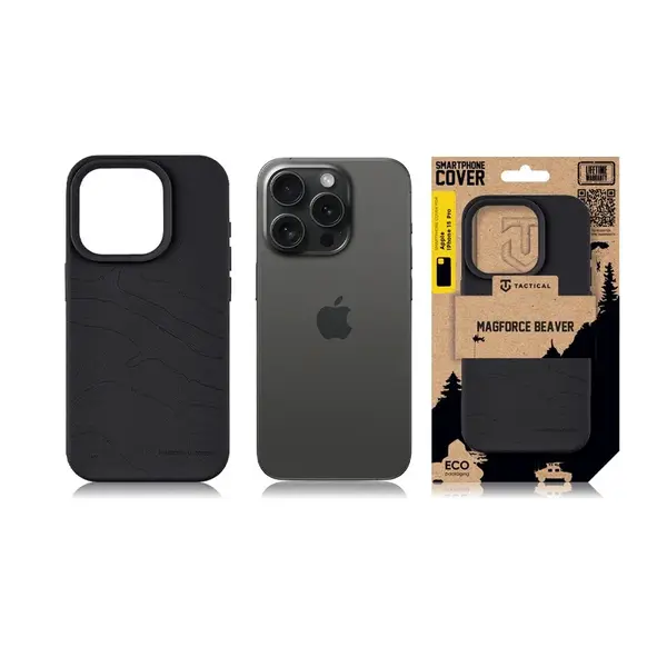 Zadní kryt Tactical MagForce Beaver pro Apple iPhone 15 Pro, asphalt