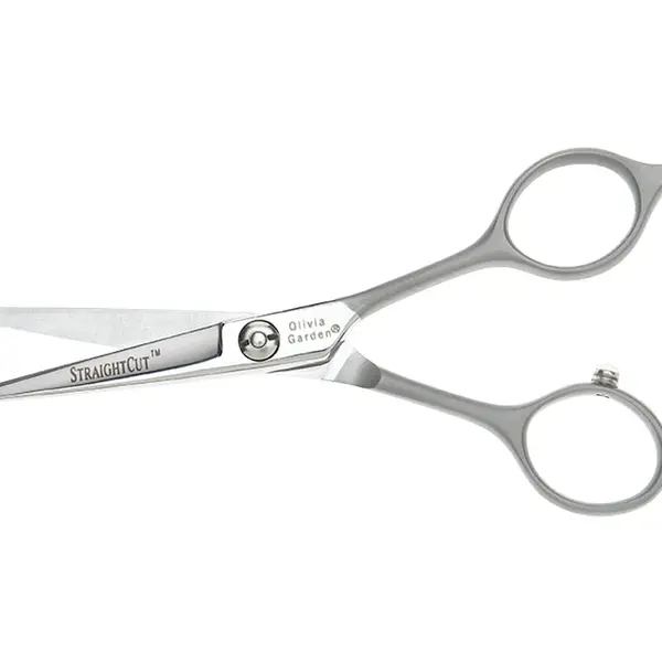 Kadeřnické nůžky Olivia Garden StraightCut(TM) Shear 5" - stříbrné (ST5.00) + dárek zdarma