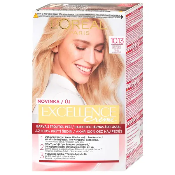 Permanentní barva Loréal Excellence 10.13 nejsvětlejší pravá blond - L’Oréal Paris + dárek zdarma