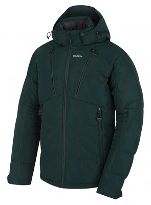 Husky Norel M L, dark green Pánská plněná zimní bunda