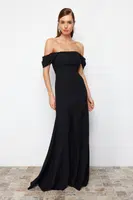 Trendyol Black Woven Elegant Evening & Graduation Dress