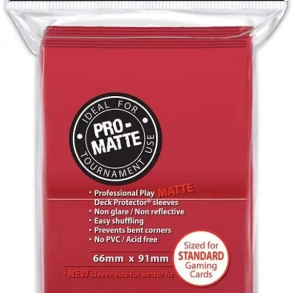 Obaly na karty Ultra Pro Pro-Matte Red 2x50 ks
