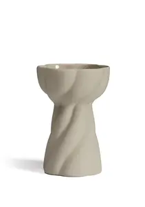 Váza Twist Bulb 12cm, barva písková - COOEE
