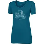 PROGRESS SASA CITYBIKE Dámske bambusové tričko, modrá, veľkosť