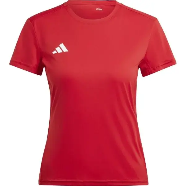 adidas ADIZERO ESSENTIALS TEE W Dámske bežecké tričko, červená, veľkosť XXS
