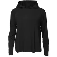 BOODY LONG SLEEVE HOODED T-SHIRT Dámske tričko, čierna, veľkosť