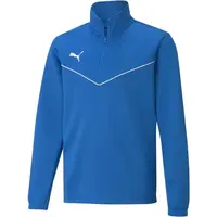 Puma TEAMRISE 1 4 ZIP TOP JR Chlapčenská mikina, modrá, veľkosť