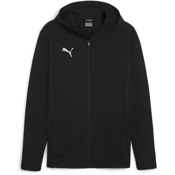 Puma TEAMFINAL CASUALS HOODED JACKET Pánska športová mikina, čierna, veľkosť XXXL