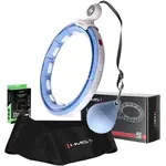 HMS SET HHM15 + BR163 PLUS SIZE Set masážnej obruče so závažím a zoštíhľujúceho pásu, svetlomodrá, veľkosť