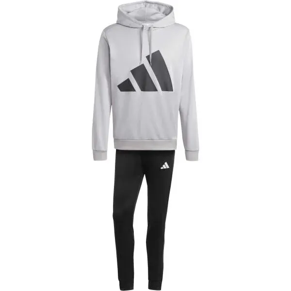 adidas M BL FT HD TS Pánska tepláková súprava, sivá, veľkosť