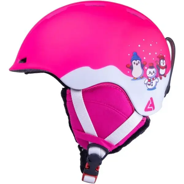 Laceto PENGUIN Detská lyžiarska prilba, ružová, veľkosť (48 - 52)