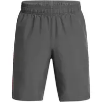 Under Armour WOVEN WORDMARK Chlapčenské krátke nohavice, tmavo sivá, veľkosť M