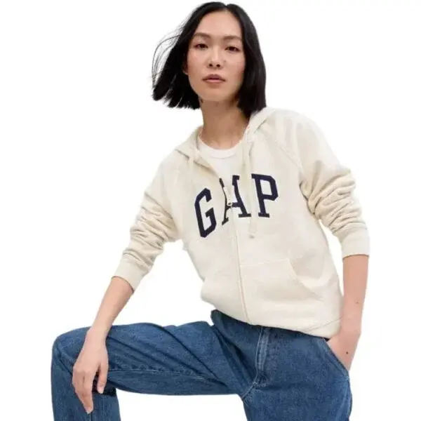 GAP HERITAGE Dámska mikina, béžová, veľkosť