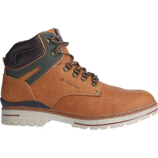 ALPINE PRO ALDRAN Pánska outdoorová zateplená obuv, hnedá, veľkosť