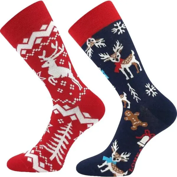Lonka CHRISTMAS REINDEER 2PK Ponožky, biela, veľkosť 29-31