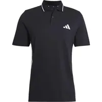 adidas ESSENTIALS 3-STRIPES PIQUÉ POLO Pánske polo tričko, čierna, veľkosť XXL