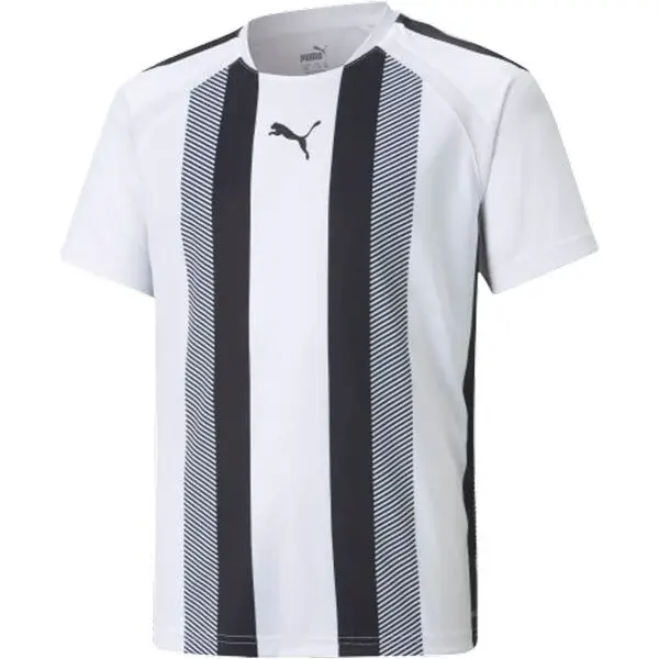 Puma TEAMLIGA STRIPED JERSEY JR Detský futbalový dres, biela, veľkosť